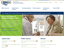 Tablet Screenshot of crnbc.ca